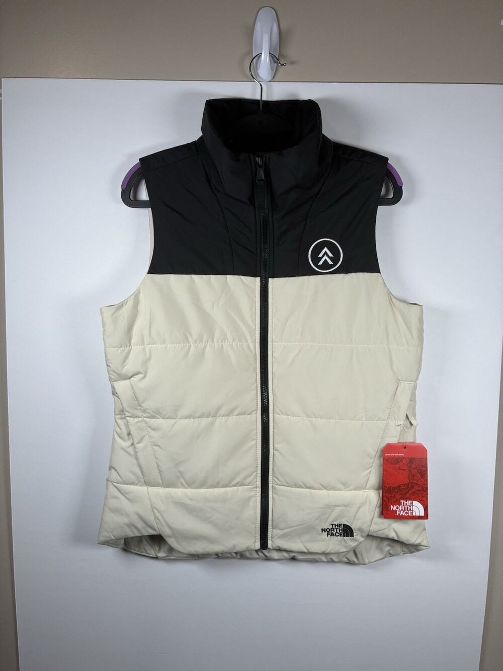 North Face Womens S Everyday Insulated Vest Vintage White NWT Embroidered Logo